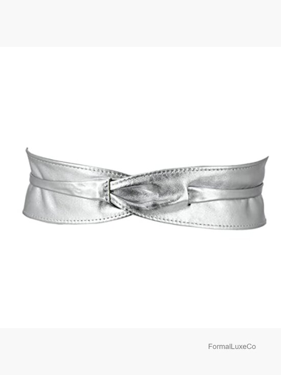 Wide Italian Leather Obi Belt, 3.5\